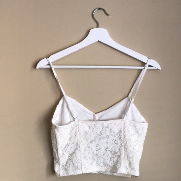 Forever 21 lace cropped button down tank top new with tag - Picture 3 of 7